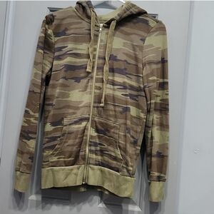 Grayson Threads Green Brown Camo Full Zip Hoodie Jacket XS